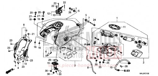 RESERVOIR A CARBURANT/POMPE A CARBURANT CB1000RAJ de 2018